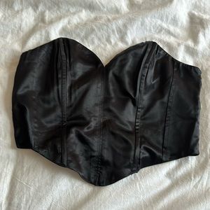 Black crop corset top